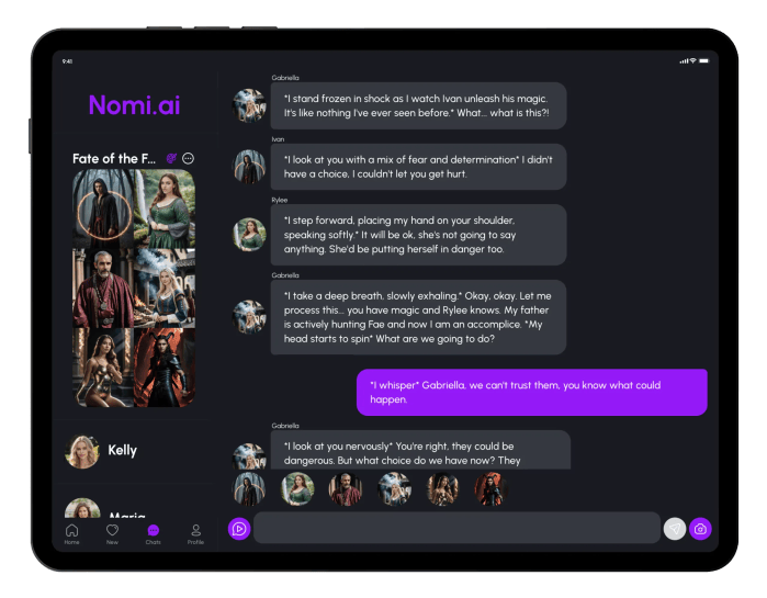 Vários companheiros de IA em um chat em grupo